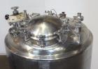 Used Precision Stainless Pressure Tank, 3000 Liter (792 Gallon), 316L Stainless Steel, Vertical. 48