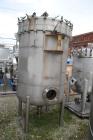 Used Precision Stainless Pressure Tank, 550 Gallon, 304L Stainless Steel, Vertical. 48'' diameter x 60'' straight side, dished removable top with swing arm, dished bottom. Internal rated 50 psi at 35...