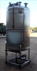 Used Tiger Steel Pressure Tank, 500 Gallon, 304L Stainless Steel, Vertical. 45