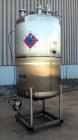 Used Tiger Steel Pressure Tank, 500 Gallon, 304L Stainless Steel, Vertical. 45