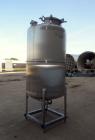 Used Tiger Steel Pressure Tank, 500 Gallon, 304L Stainless Steel, Vertical. 45
