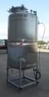 Used Tiger Steel Pressure Tank, 500 Gallon, 304L Stainless Steel, Vertical. 45