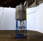 Used Will Flow Jacketed Tank, 550 Gallon, 316 Stainless Steel, Vertical.