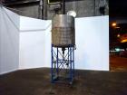 Used Will Flow Jacketed Tank, 550 Gallon, 316 Stainless Steel, Vertical.