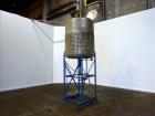 Used Will Flow Jacketed Tank, 550 Gallon, 316 Stainless Steel, Vertical.