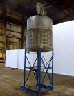 Used Will Flow Jacketed Tank, 550 Gallon, 316 Stainless Steel, Vertical.