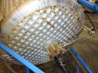 Used Will Flow Jacketed Tank, 550 Gallon, 316 Stainless Steel, Vertical.