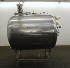 Used Zero Milk Cooling Tank, Model WV600, 600 Gallons, 304 Stainless Steel, Hor