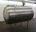 Used Zero Milk Cooling Tank, Approximately 800 Gallons, 304 Stainless Steel, Horizontal. Approximately 52