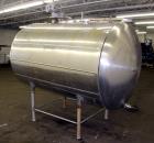 Used Zero Milk Cooling Tank, Approximately 800 Gallons, 304 Stainless Steel, Horizontal. Approximately 52