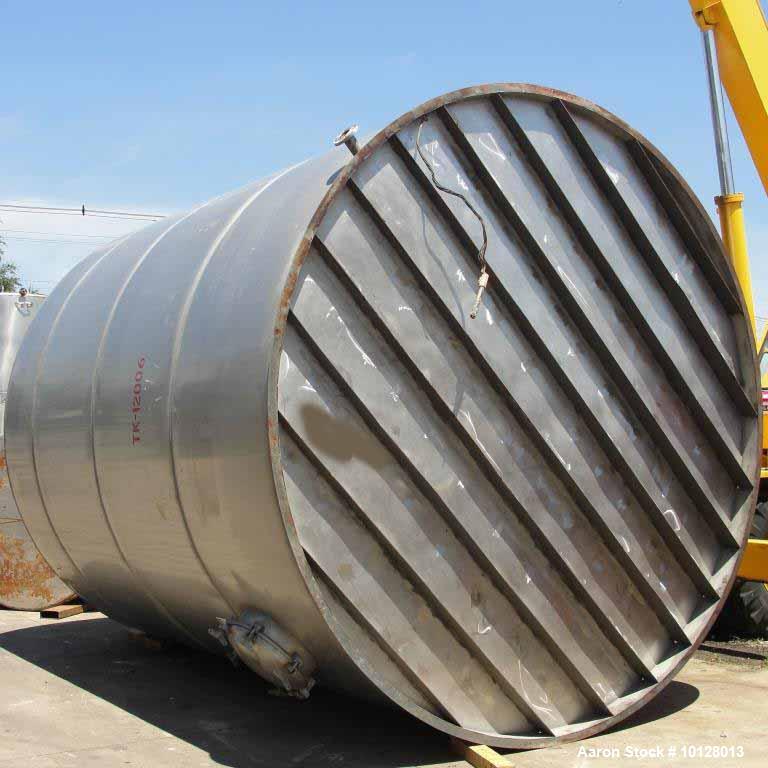 Used 12,000 Gallon Vertical Stainless Steel Tank.