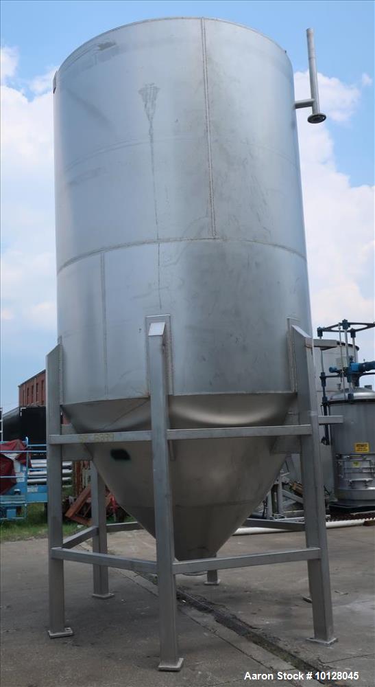 Used - Andritz Conical Bottom Tank, 5,000 gallon, vertical 304L Stainless Steel