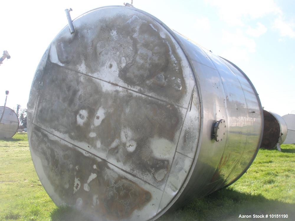 Used 10,000 gallons Stainless Steel Vertical Agitated Tank