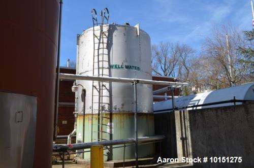 Used- 15,000 Gallon (Approximately) Stainless Steel Tank. Dished top, cone bottom. 12 foot diameter x 20 foot straight side....