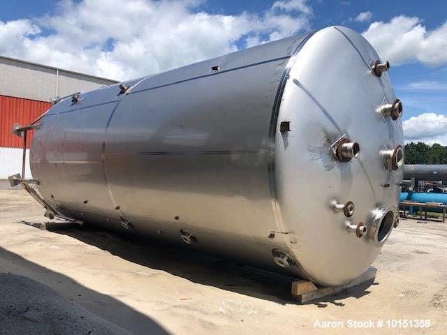 Used Approximately 20,000 Gallon 304 Stainless Steel Vertical Tank