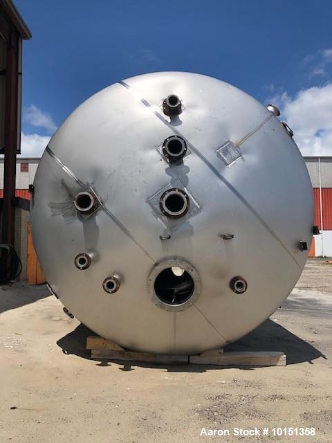 Used Approximately 20,000 Gallon 304 Stainless Steel Vertical Tank