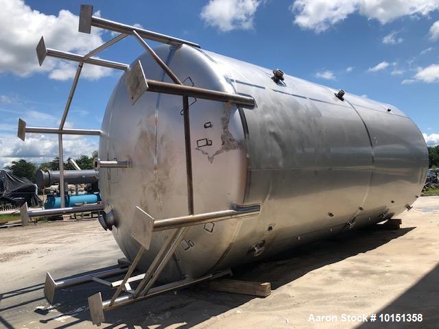 Used Approximately 20,000 Gallon 304 Stainless Steel Vertical Tank
