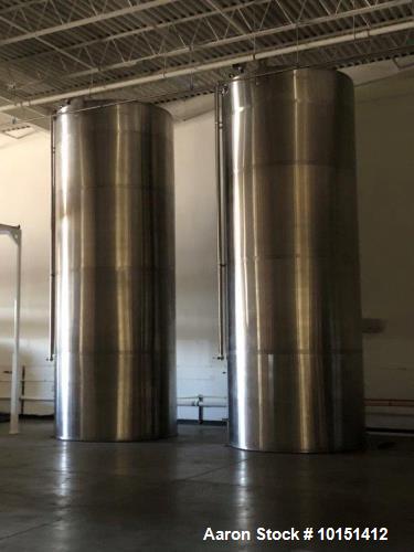 Used Approximately 6,500 Gallon Stainless Steel Mix Tank.7'6" Dia X 20' Straight side.Manufacturer: B Cast Stainless Product...