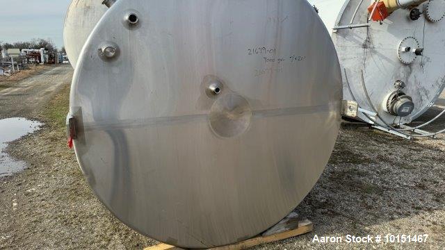 Used-BCast Stainless Products Stainless Steel Mix Tank.  304 stainless steel; Vertical ; Approximately 6,000 Gallon;  7'6" d...