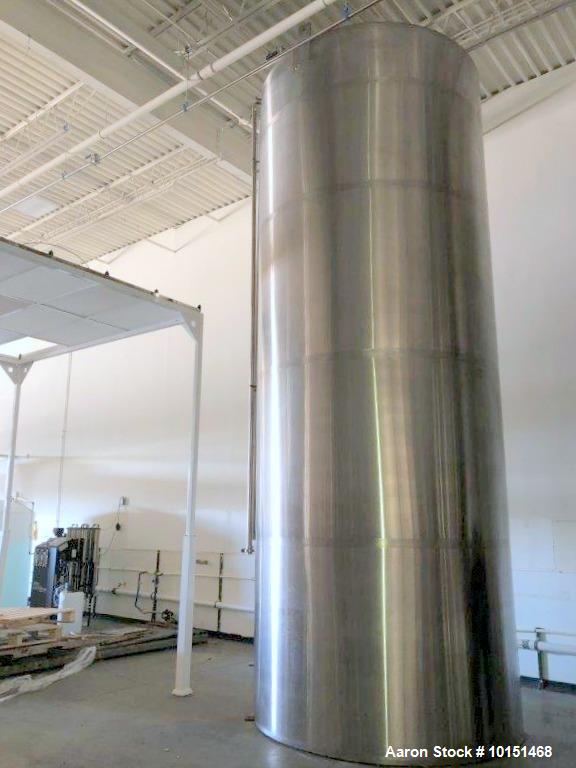 Used-BCast Stainless Products Stainless Steel Mix Tank.  304 stainless steel; Vertical ; Approximately 6,000 Gallon;  7'6" d...