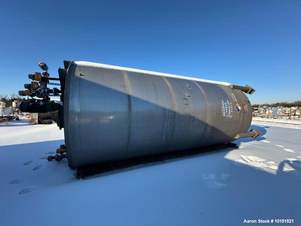 Used Stainless Steel Mix Tank, Approx. 10000 Gallons. 112" dia. x 20' straight side