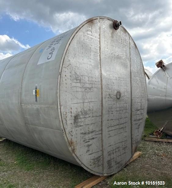 Used Stainless Steel Storage Tank. Approx. 10,000 Gallon capacity