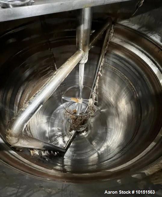 Used ICC Northwest 6,000 Gallon Stainless Steel Jacketed Tank with Double-Motion Agitation