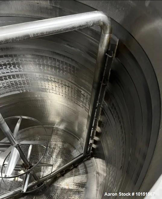 ICC Northwest 6,000 Gallon Stainless Steel Jacketed Mixing Tank – Double Motion