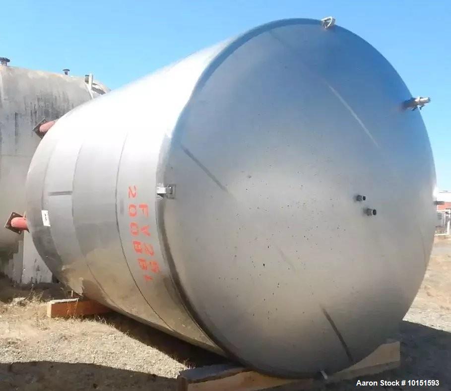 Used Approximately 8,400 Gallon (200 BBL) Stainless Steel, Jacketed Tank. Approximate 10' diameter. x 18'6" overall height. Dished top, cone bottom. Glycol Jacketed, Zwickel Valve, Top and Bottom Man...