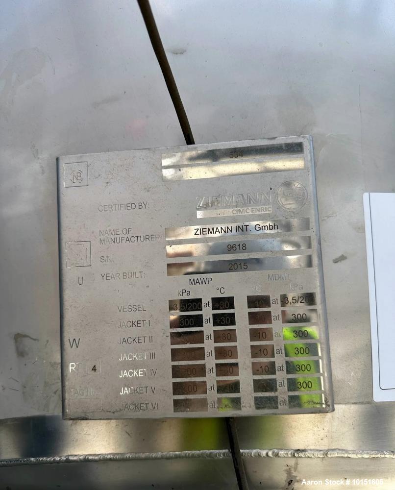 874 BBL Ziemann Bauer Stainless Steel Fermenter | 27,000 Gallon Jacketed Tank