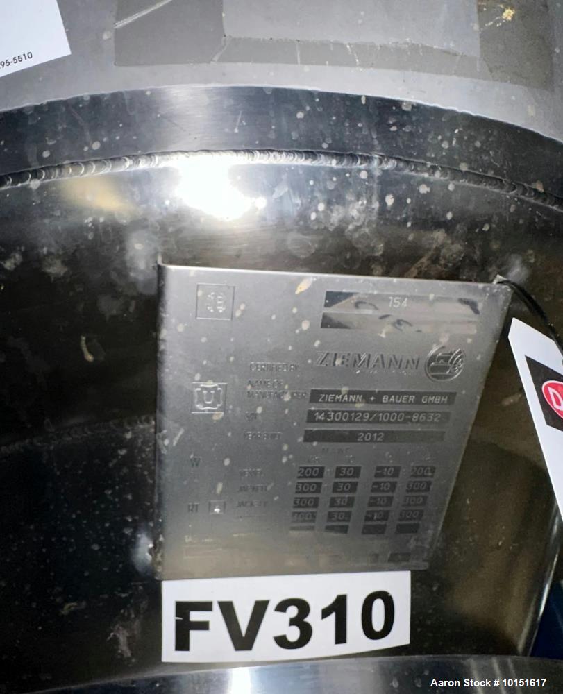 Brewery-Grade 9,300 Gallon Ziemann Bauer Fermenter Tank