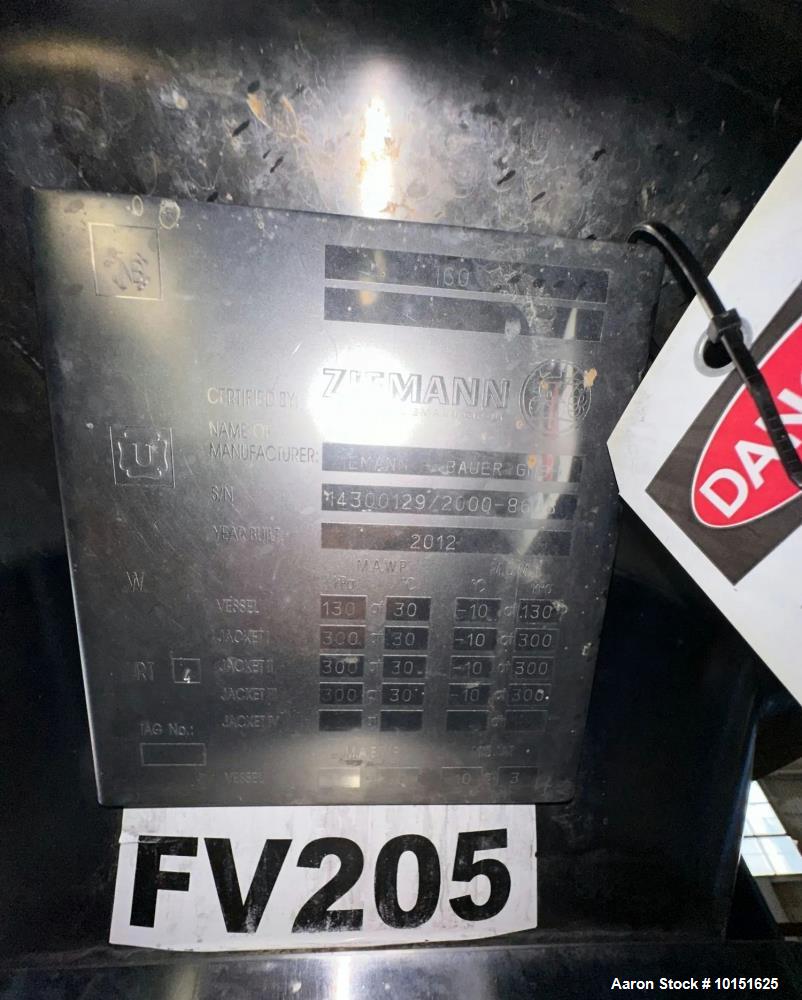 Ziemann Bauer 6,200 Gallon Glycol Jacketed Fermentation Vessel