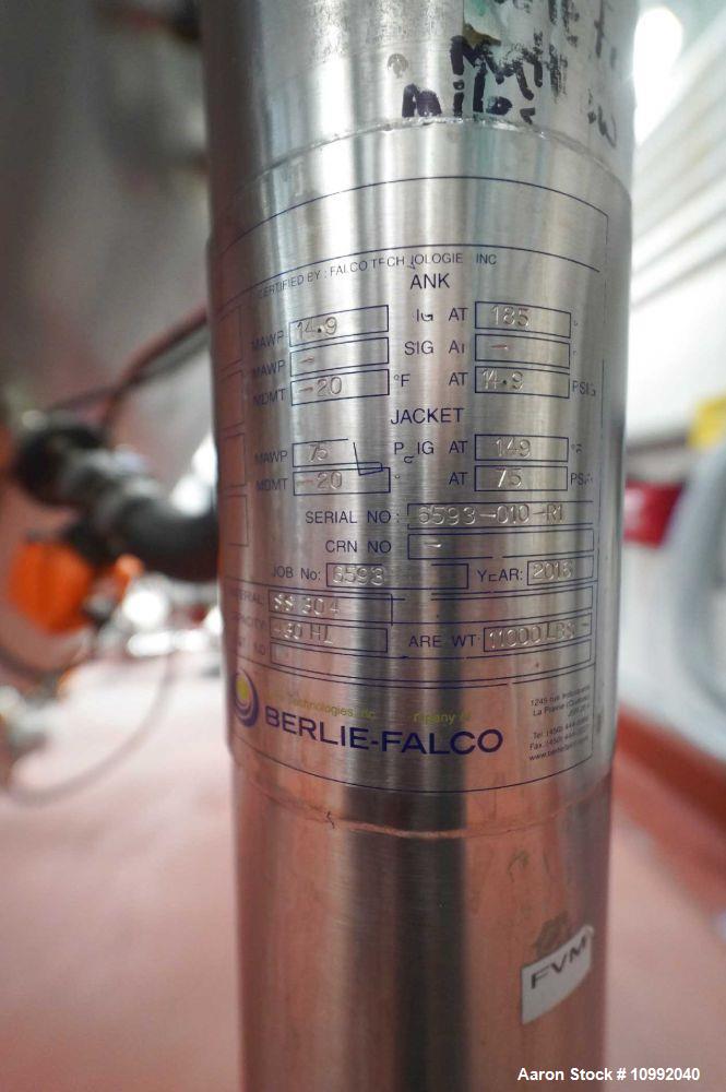 Used- Berli Falco Stainless Steel Fermenter Tank; 360 BBL