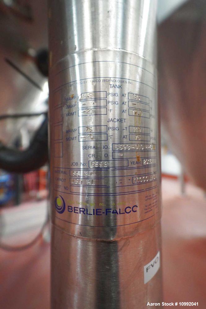 Used- Berli Falco Stainless Steel Fermenter Tank; 360 BBL