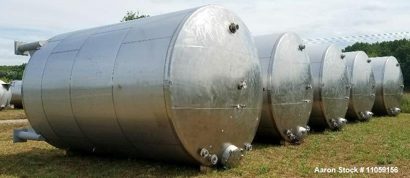 Used- 15,000 Gallon 304 Stainless Steel Agitated Tank.