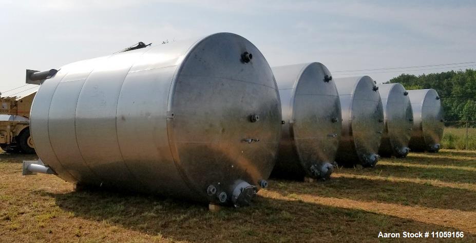 Used- 15,000 Gallon 304 Stainless Steel Agitated Tank.
