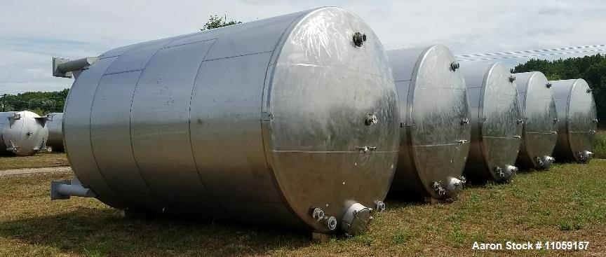Used- 15,000 Gallon 304 Stainless Steel Agitated Tank.
