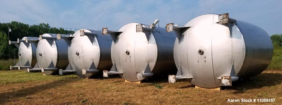 Used- 15,000 Gallon 304 Stainless Steel Agitated Tank.