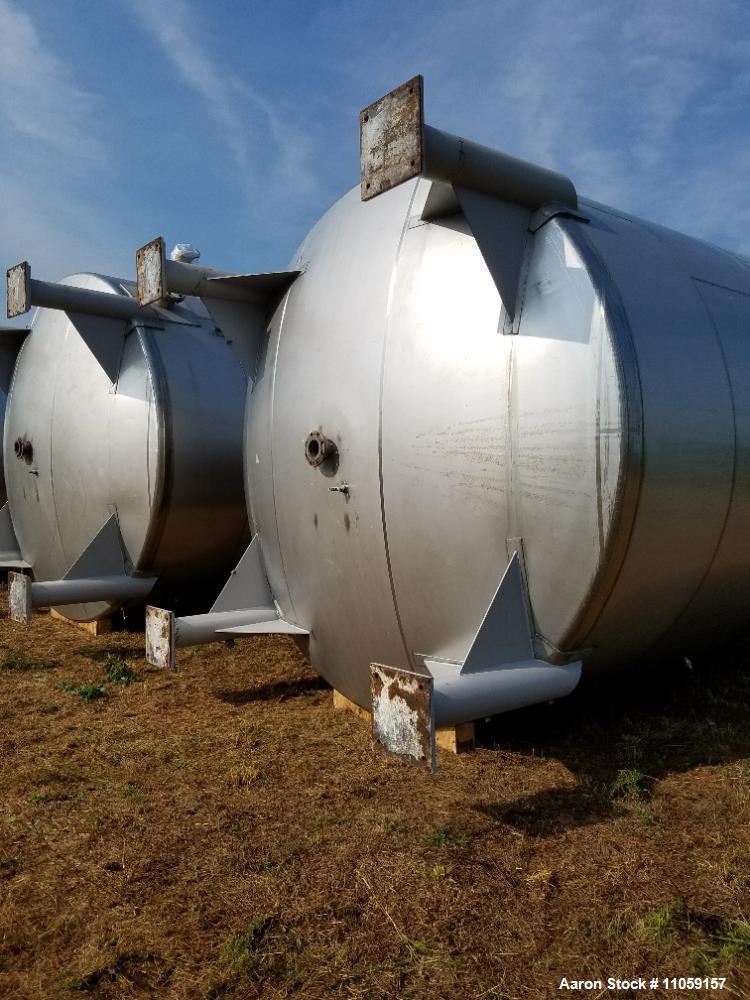 Used- 15,000 Gallon 304 Stainless Steel Agitated Tank.