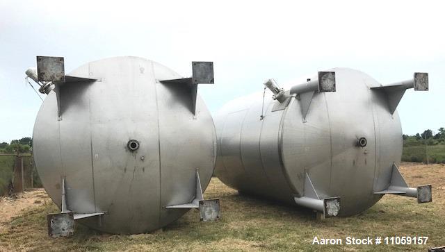 Used- 15,000 Gallon 304 Stainless Steel Agitated Tank.