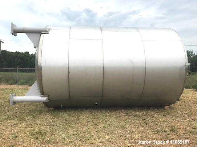 Used- 15,000 Gallon 304 Stainless Steel Agitated Tank.