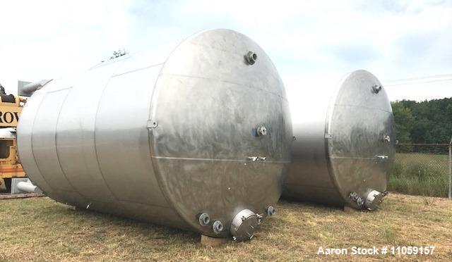 Used- 15,000 Gallon 304 Stainless Steel Agitated Tank.
