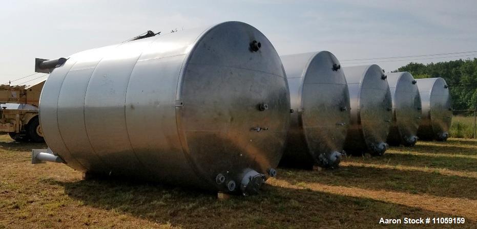 Used- 15,000 Gallon 304 Stainless Steel Agitated Tank.