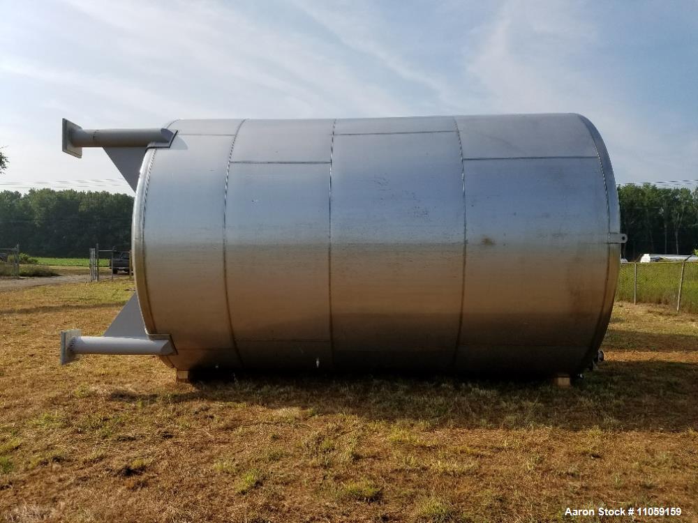 Used- 15,000 Gallon 304 Stainless Steel Agitated Tank.