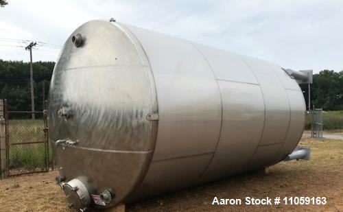 Used- 11,500 Gallon Stainless Steel Mixing Tank.