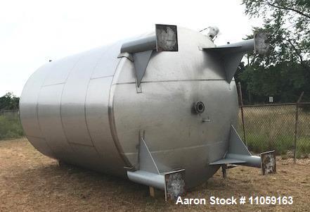 Used 11,500 Gallon Stainless Steel Mixing Tank.