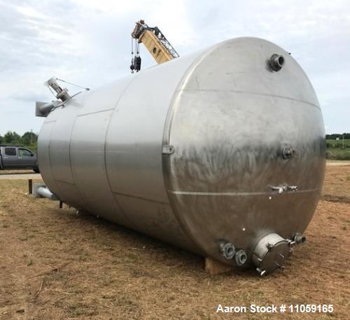 Used- 11,500 Gallon Stainless Steel Mixing Tank.