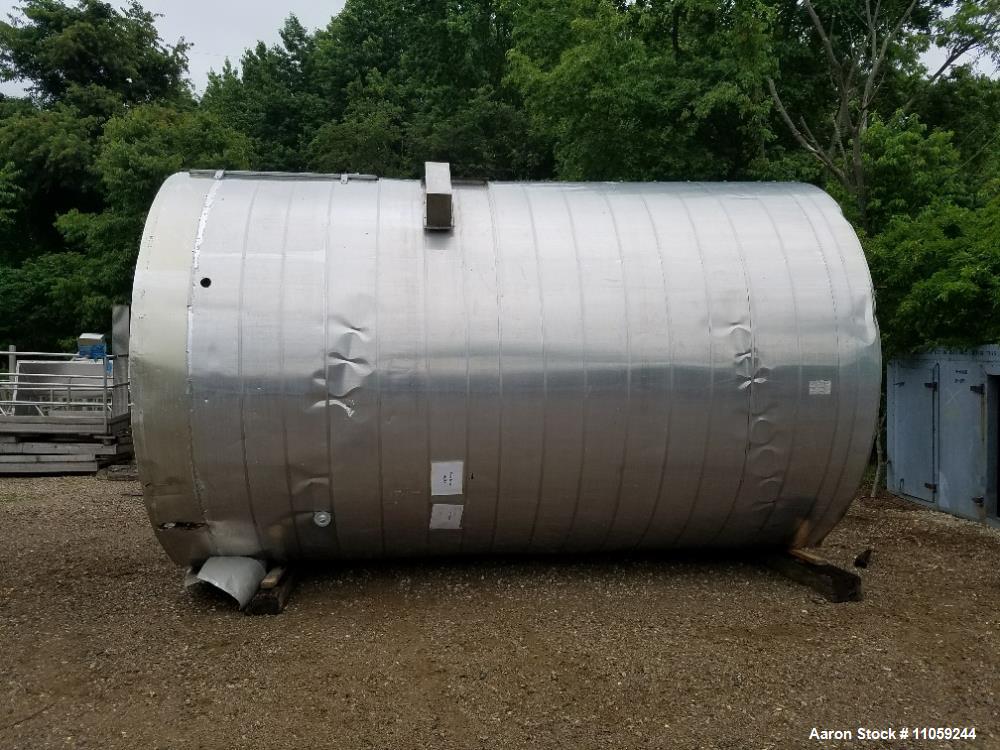 Used-6000 Gallon Stainless Steel Cone Bottom Tank with Flat Top