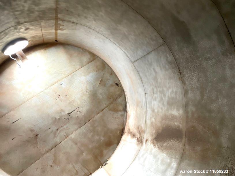 Used 10,000 Gallon Stainless Steel Storage Tank with Cone Top and Slope Bottom