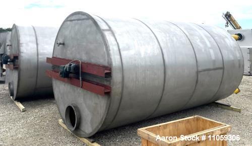 Used-8000 Gallon 304 Stainless Steel Cone Bottom Mix Tank